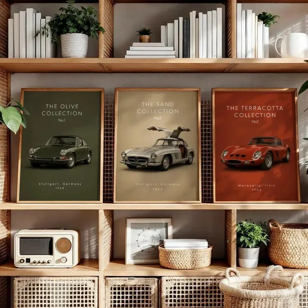 Wooden_Vintage_Car_Set_Of_3_Framed_Wall_Art_Prints