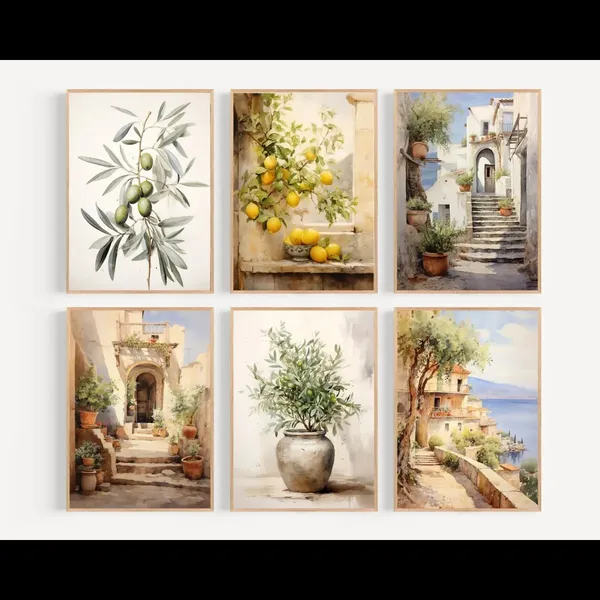 Wood_Mediterranean_Lemon_Botanical_Framed_Wall_Art_-_Set_Of_6