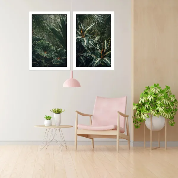 Framed_Botanical_Leaf_Print_Framed_Wall_Art_Set_-_Set_Of_3
