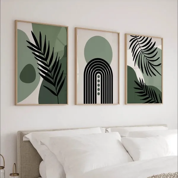Abstract_Botanical_Set_Of_3_Framed_Wall_Art_Prints