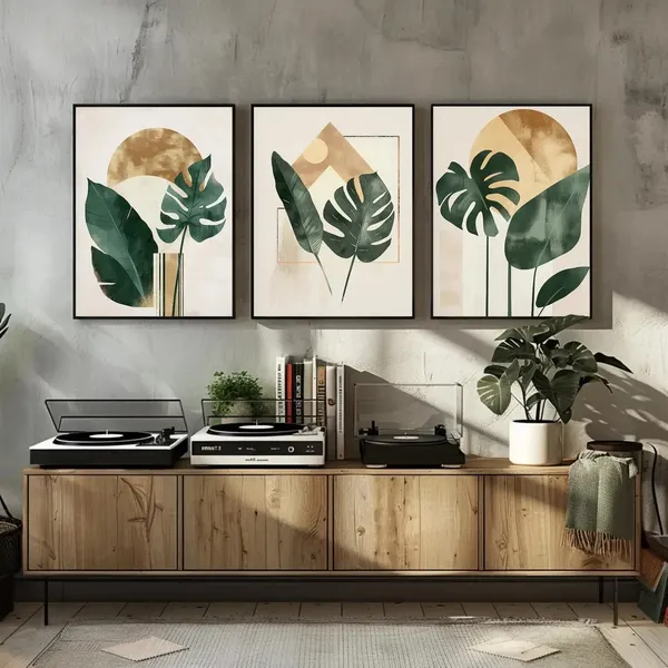 Wooden_Modern_Botanical_Leaf_Print_Wall_Art_-_Set_Of_3