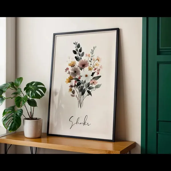 Wooden_Floral_Print_Framed_Wall_Art_-_Set_Of_3