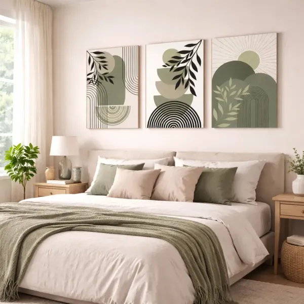 Abstract_Botanical_Geometric_Set_Of_3_Wall_Art_Prints
