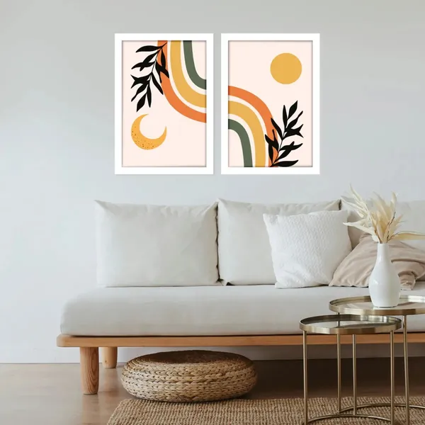 Framed_Contemporary_Abstract_Botanical_Wall_Art_Set_-_Set_Of_2