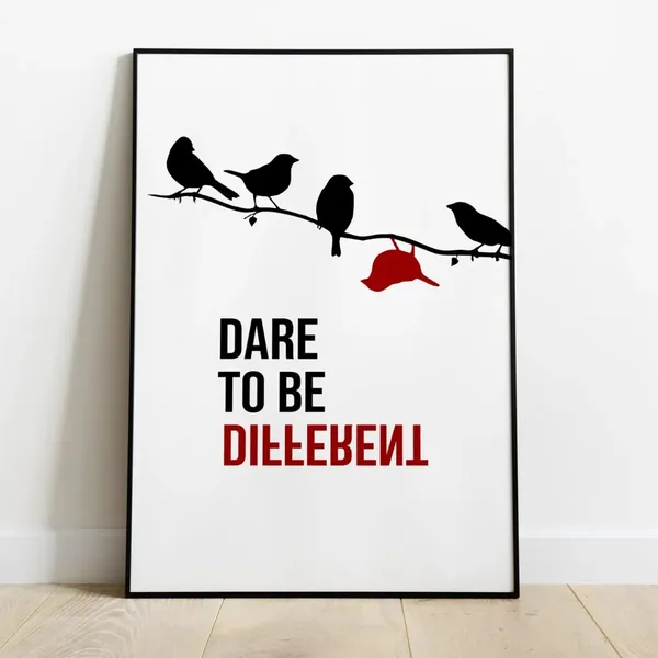 Framed_Modern_Bird_Typography_Wall_Art