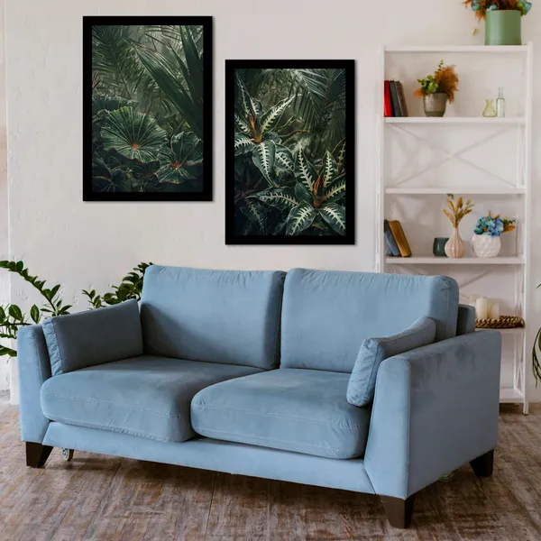 Framed_Botanical_Leaf_Print_Framed_Wall_Art_Set_-_Set_Of_3