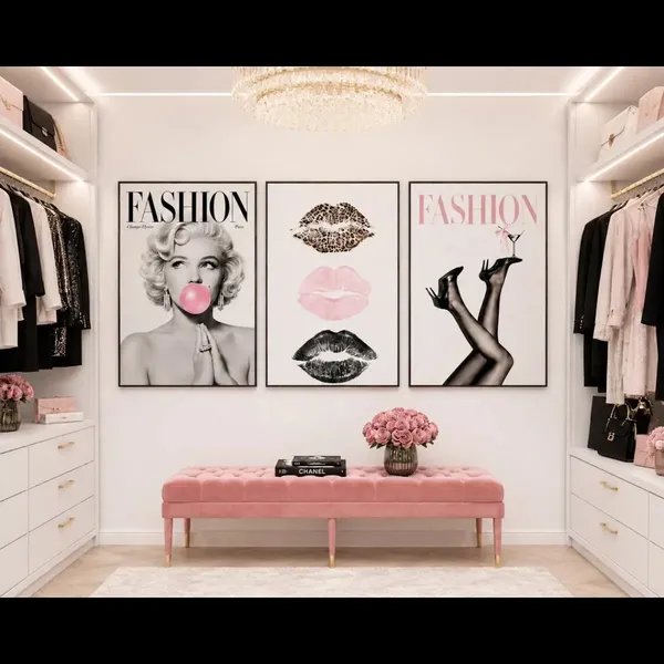 Fashion_Glamour_Lips_And_Beauty_Print_Framed_Wall_Art_Set_-_Set_Of_3