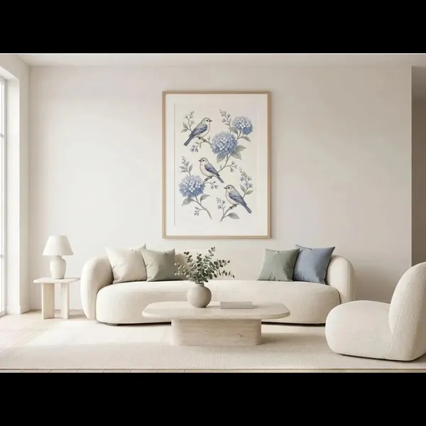 Wooden_Botanical_Bird_Print_Framed_Wall_Art_Set_-_Set_Of_3