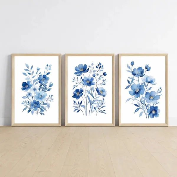 Wooden_Botanical_Floral_Print_Framed_Wall_Art_Set_Of_3