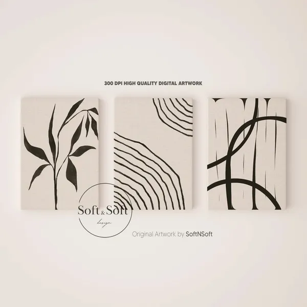 Wooden_Modern_Botanical_Set_Of_3_Wall_Art_Frames