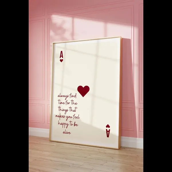 Framed_Inspirational_Heart_Playing_Card_Wall_Art