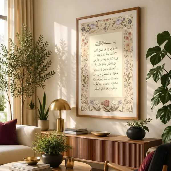 Wooden_Islamic_Floral_Calligraphy_Framed_Wall_Art