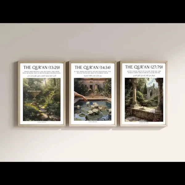 Religious_Quran_Verse_Scenic_Framed_Wall_Art_Set_Of_3