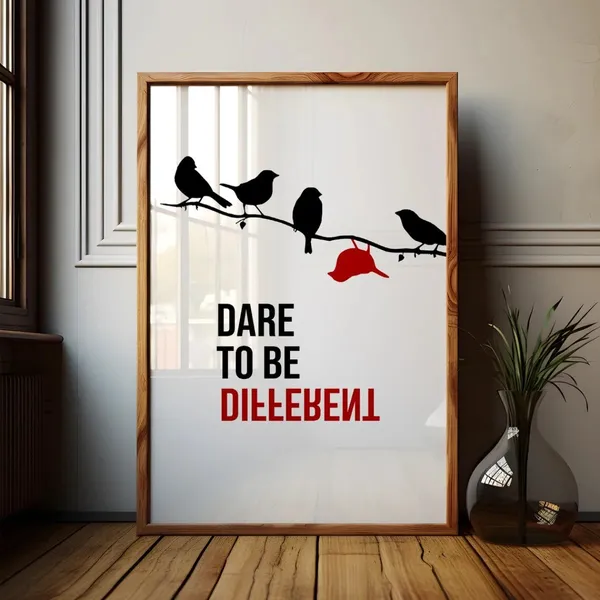 Framed_Modern_Bird_Typography_Wall_Art