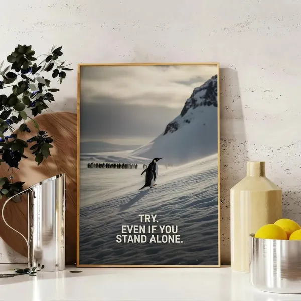 Wooden_Motivational_Penguin_Quote_Framed_Wall_Art