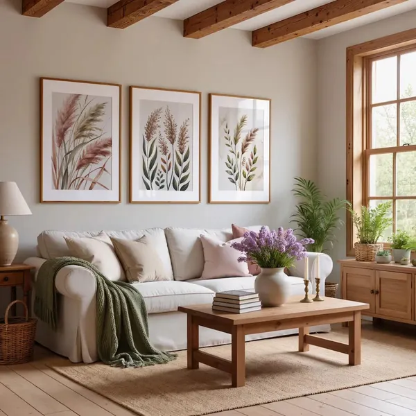 Wooden_Botanical_Floral_Print_Framed_Wall_Art_Set_-_Set_Of_3