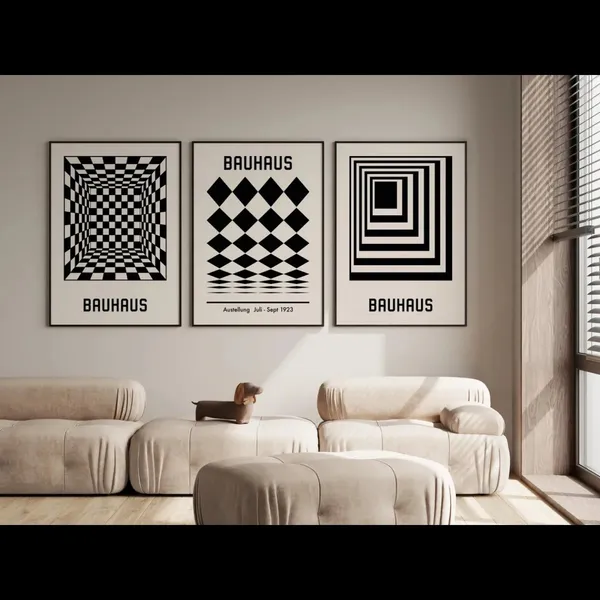 Bauhaus_Geometric_Set_Of_3_Framed_Wall_Art_Prints