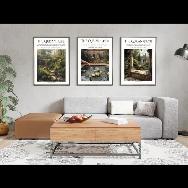 Religious_Quran_Verse_Scenic_Framed_Wall_Art_Set_Of_3
