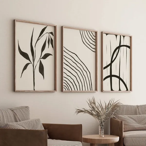 Wooden_Modern_Botanical_Set_Of_3_Wall_Art_Frames