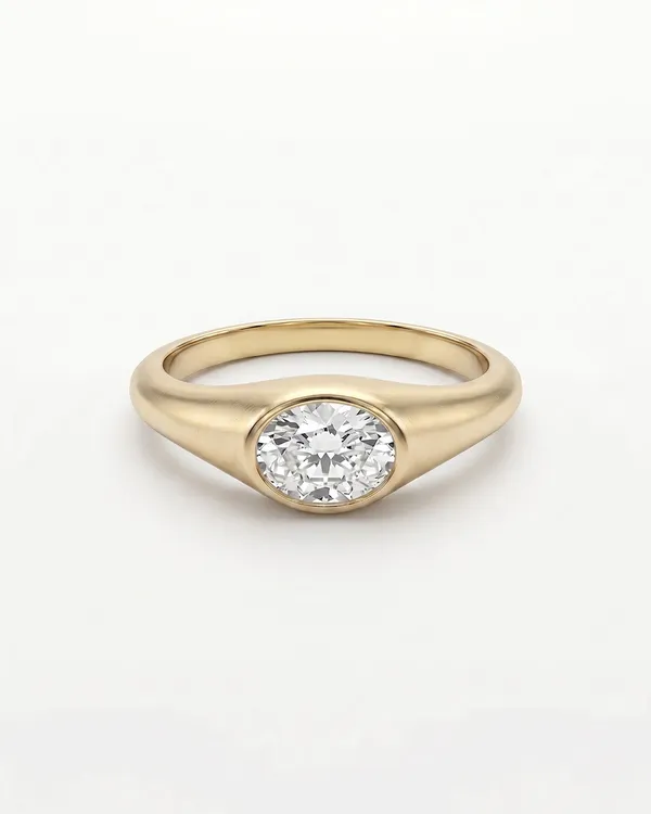 Bezel_Set_Oval_Cut_Moissanite_Diamond_Ring_Gold