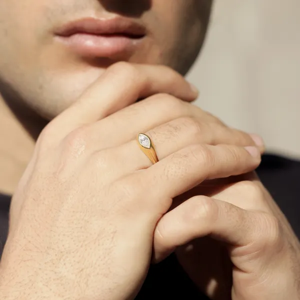 Bezel_Set_Marquise_Cut_Moissanite_Diamond_Ring_Gold