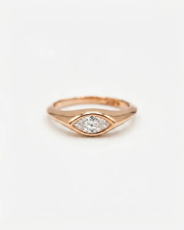 Bezel_Set_Marquise_Cut_Moissanite_Diamond_Ring_Rose_Gold