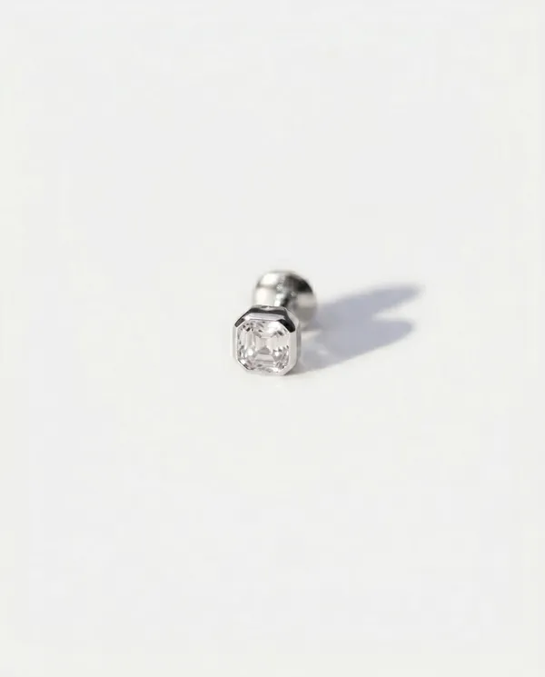 Titan_Octagon_Ear_Studs_Silver