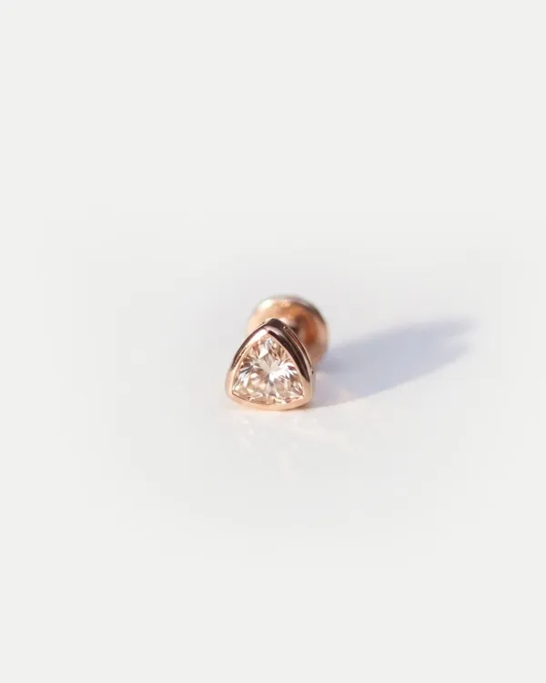 Trillion_Moissanite_Diamond_Ear_Studs_Rose_Gold