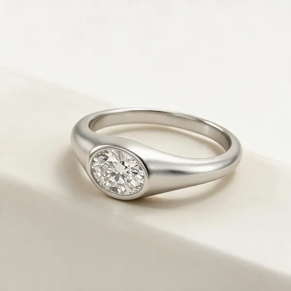 Bezel_Set_Oval_Cut_Moissanite_Diamond_Ring_Silver