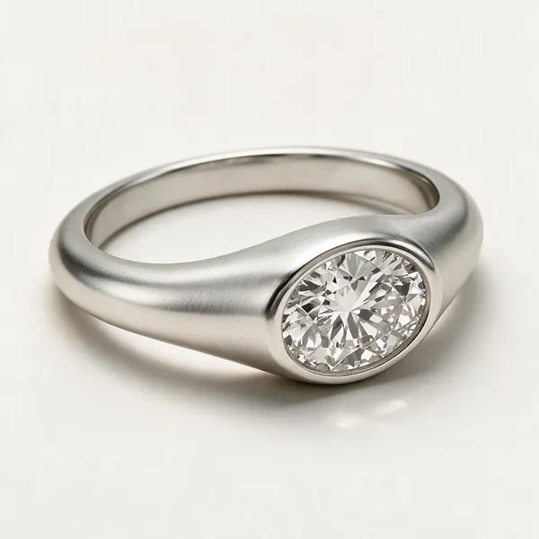 Bezel_Set_Oval_Cut_Moissanite_Diamond_Ring_Silver