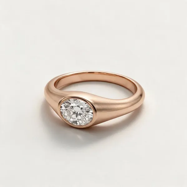 Bezel_Set_Oval_Cut_Moissanite_Diamond_Ring_Rose_Gold