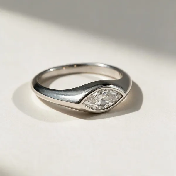 Bezel_Set_Marquise_Cut_Moissanite_Diamond_Ring_Silver