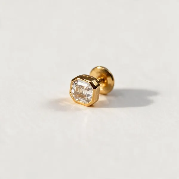Titan_Octagon_Ear_Studs_Gold