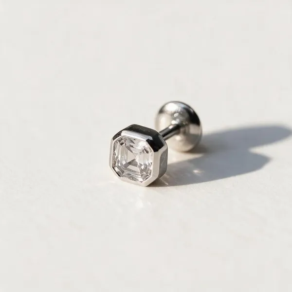 Titan_Octagon_Ear_Studs_Silver