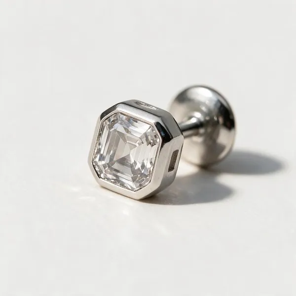 Titan_Octagon_Ear_Studs_Silver