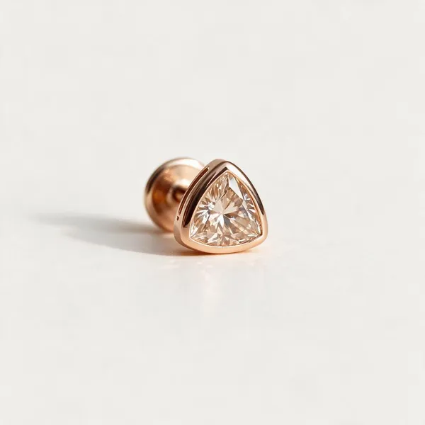 Trillion_Moissanite_Diamond_Ear_Studs_Rose_Gold