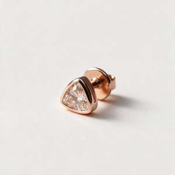 Trillion_Moissanite_Diamond_Ear_Studs_Rose_Gold