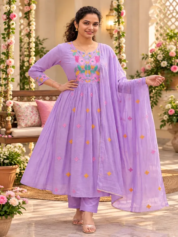Purple_Floral_Embroidered_Anarkali_Kurta_Suit_Set_For_Women