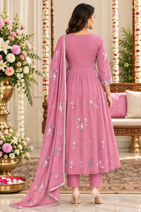 Pink_Embroidered_Anarkali_Suit_Set_For_Women