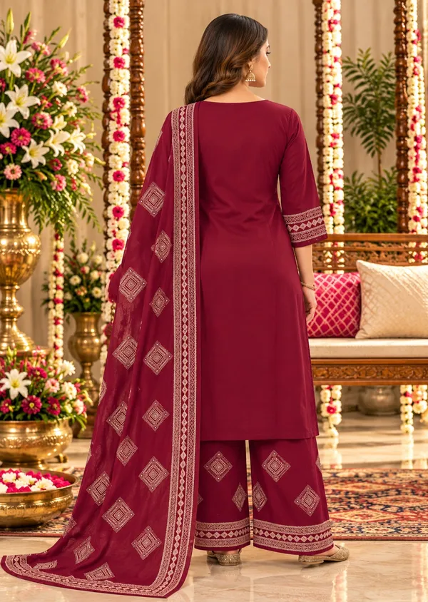 Maroon_Geometric_Printed_Straight_Kurta_Palazzo_Set_For_Women