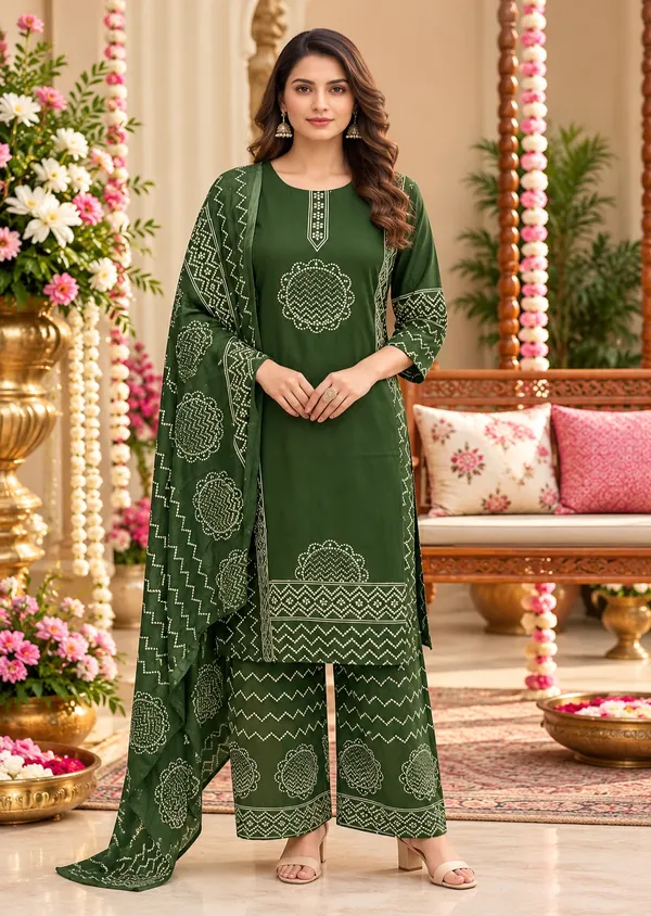 Green_Geometric_Printed_Straight_Kurta_Palazzo_Set_For_Women