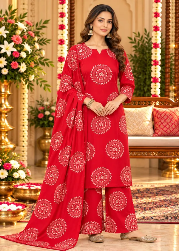 Red_Printed_Straight_Kurta_Palazzo_Dupatta_Set_For_Women