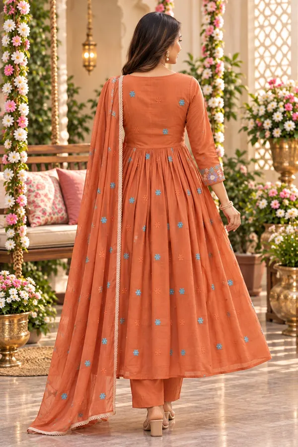 Orange_Embroidered_Anarkali_Kurta_Suit_Set_For_Women