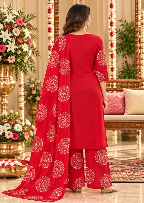 Red_Printed_Straight_Kurta_Palazzo_Dupatta_Set_For_Women