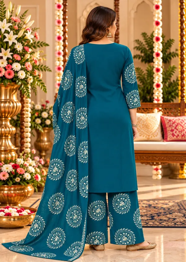 Teal_Printed_Straight_Kurta_Suit_Set_For_Women
