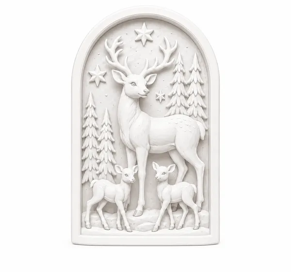 Deer_Family_Night_Plaque_Diy_Paint_Craft_Art_Arrow_Set_1