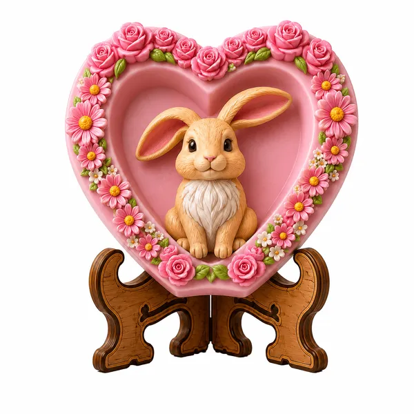 Pink_Bunny_Heart_Floral_Plaque_Diy_Paint_Craft_Art_Arrow_Set_2