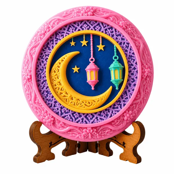 Ramadan_Crescent_Lantern_Round_Plaque_Diy_Paint_Craft_Art_Arrow_1