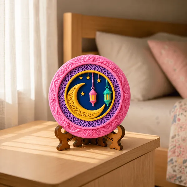 Ramadan_Crescent_Lantern_Round_Plaque_Diy_Paint_Craft_Art_Arrow_2