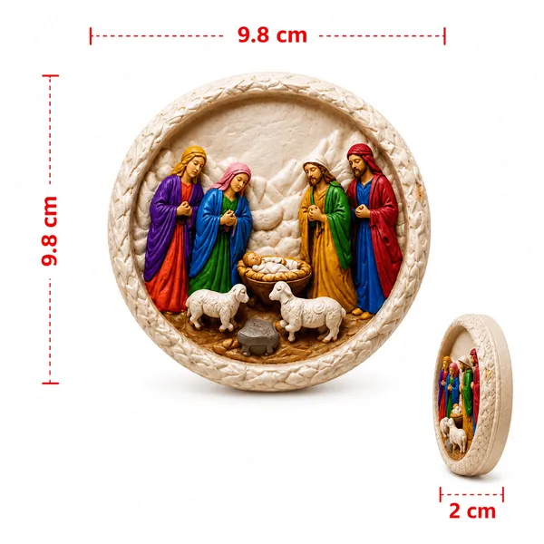 Nativity_Relief_Plaque_Four_Figures_Diy_Paint_Craft_Art_Arrow_1